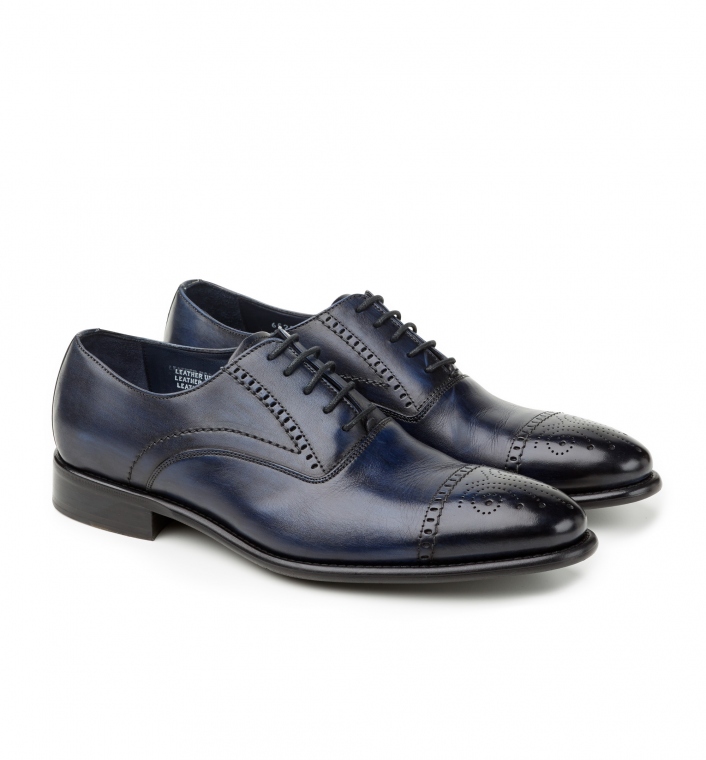 Smart Two Tone Dress Shoes - Black Blue